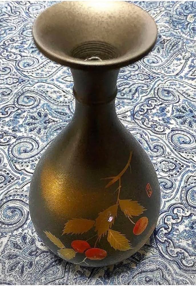 金運爆上げ　風水最高！門外不出品　1点物　縦15cm特殊朱銅製壺花瓶　月山釜 金運爆上げ 風水最高！門外不出品 1点物 縦15cm特殊朱銅製壺花瓶